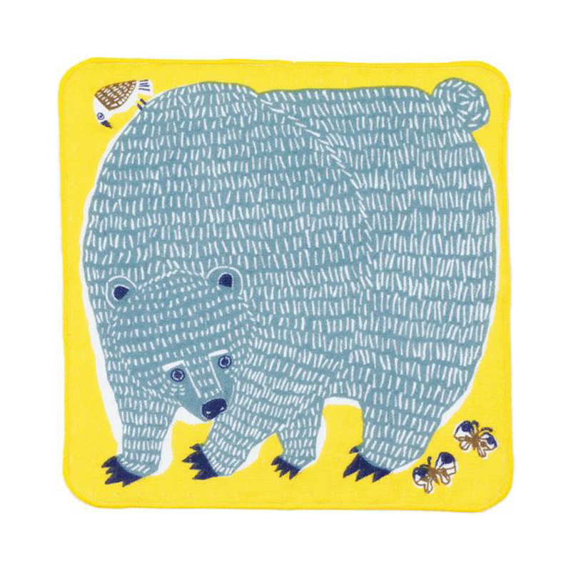 むす美 kata kata ふわふわタオル くまととり イエロー